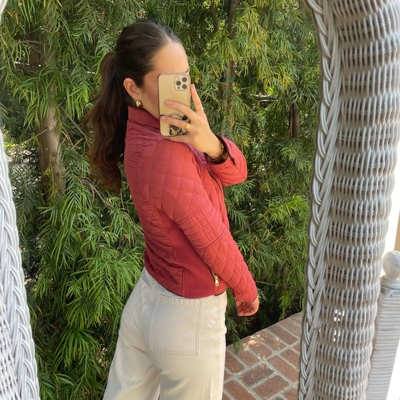 Love tree quilted pink bomber jacket - Picture 4 of 7